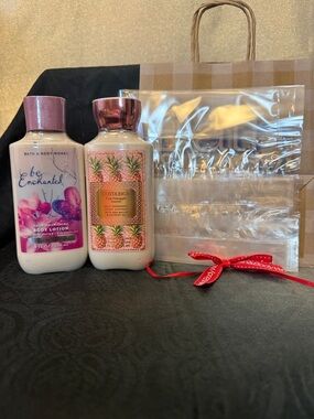 Bath & Body Works Pink Lotion Duo - Be Enchanted & Costa Rica Pink Pineapple